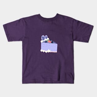 Cake Slice Dark Purple Ver Kids T-Shirt